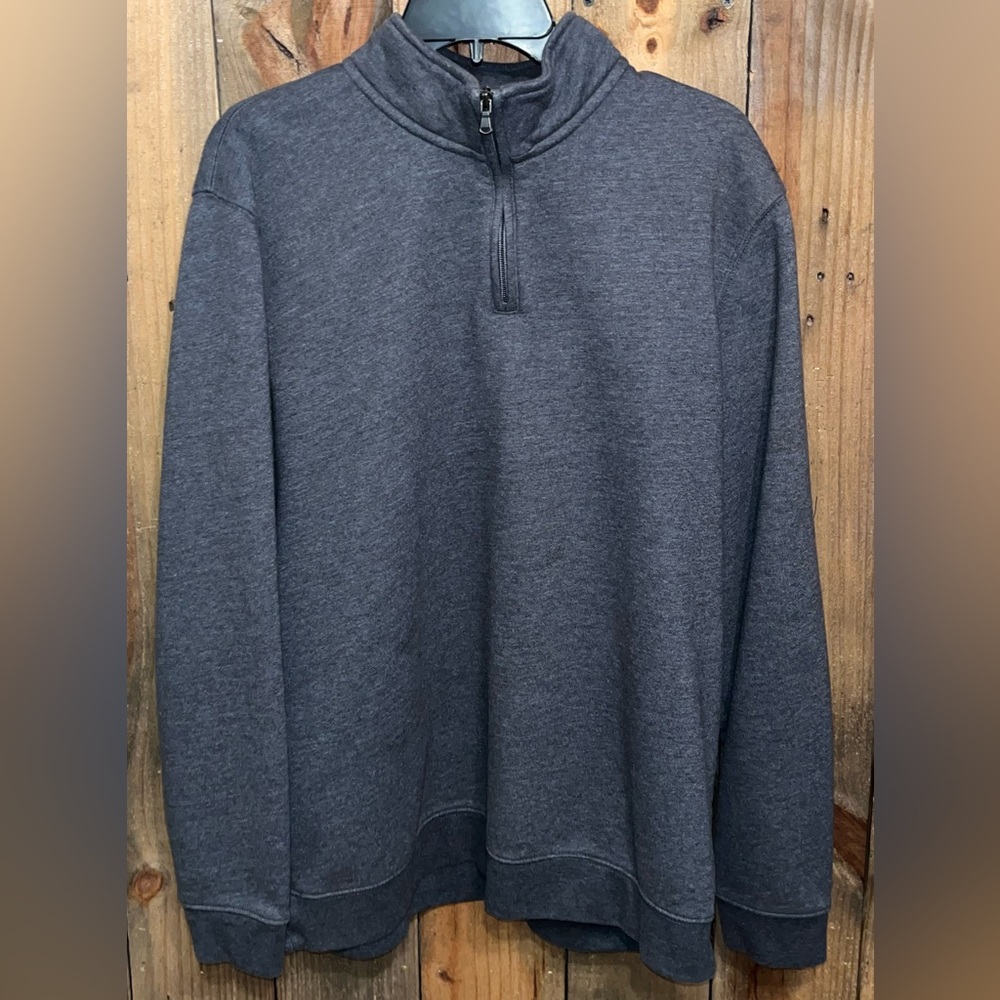 💁‍♂️EUC💁‍♂️Croft & Barrow Grey Pull Over 🧥 Jacket.